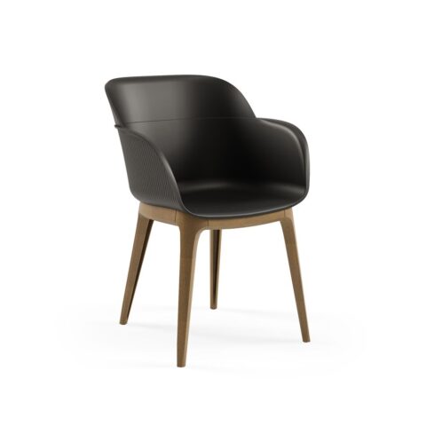 Shell W Black Armchair Fr Medium