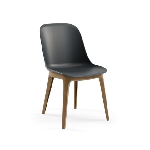 Shell W Charcoal Chair Fr Medium