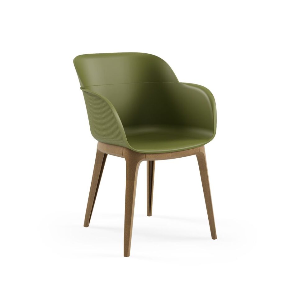 Shell W Khaki Armchair Fr Medium