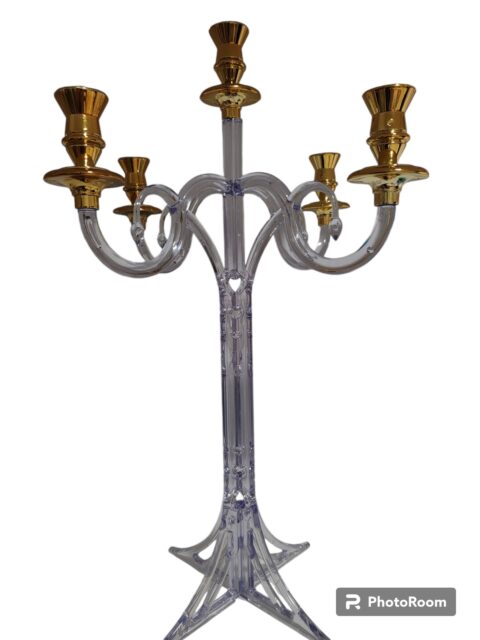 Svecnjak rose candelabrum zlatni